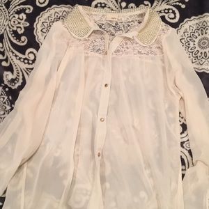 Cream and lace shirt